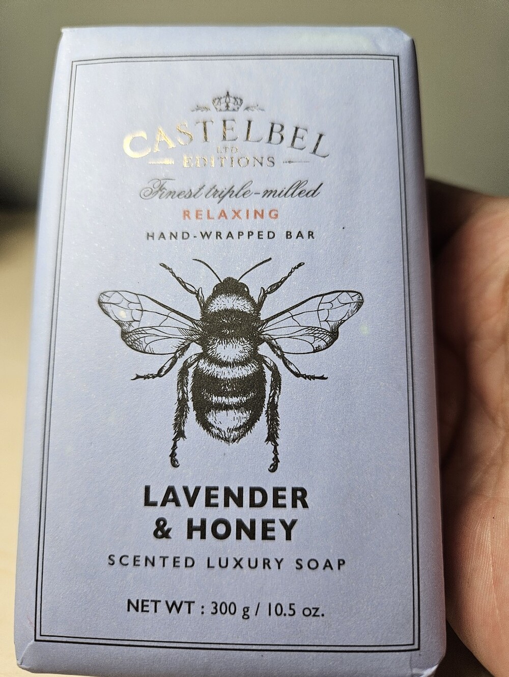 NWT Castelbel Lavender & Honey Scented Luxury Soap Bar 300g 10.5oz Portugal